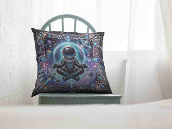 Fundas cojines astronauta decoracion Mod.Meditación Cósmica - Image 3