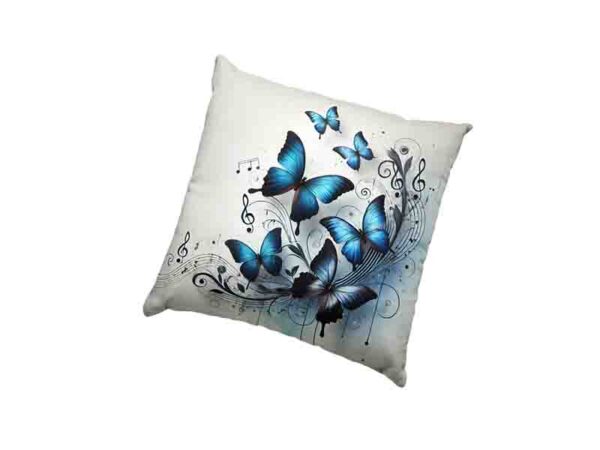 Fundas cojines para cama modernos decoración de mariposas Mod.Melodía Celeste - Image 3