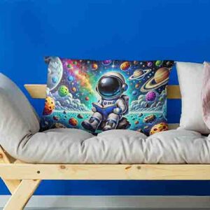 Almohada funda decoracion de astronauta Mod.Mentes Estelares