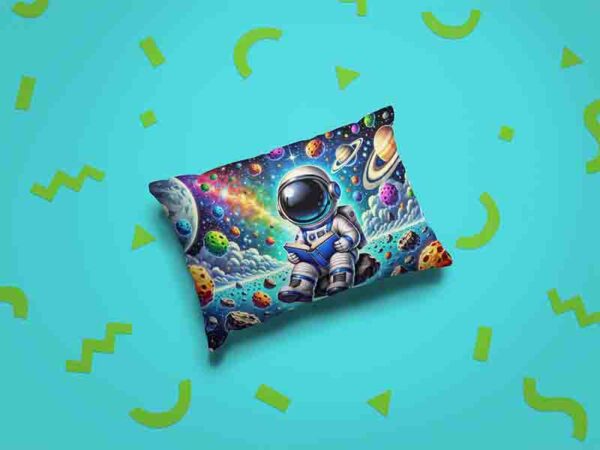 Almohada funda decoracion de astronauta Mod.Mentes Estelares - Image 2