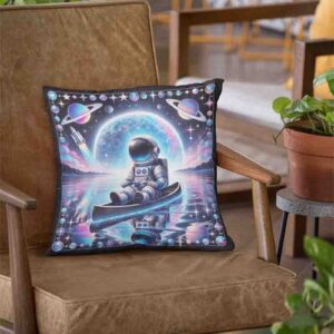 Fundas para cojines decorativos decoracion astronauta Mod.Navegante del Infinito