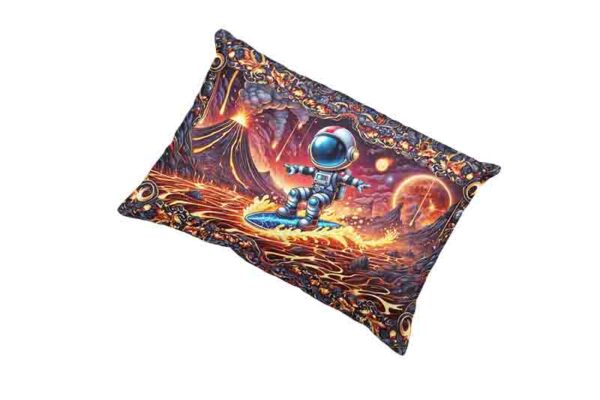 Cubre almohadas tematica de astronauta Mod.Olas de Lava Cósmica - Image 3