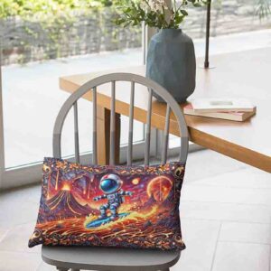 Cubre almohadas tematica de astronauta Mod.Olas de Lava Cósmica