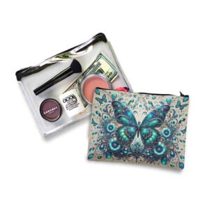 Cosmetiqueras transparente de mariposas Mod.Olas de Seda