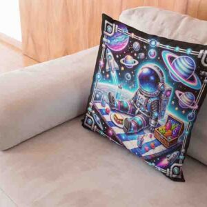Fundas de cojines para sala temática astronauta Mod.Picnic Intergaláctico