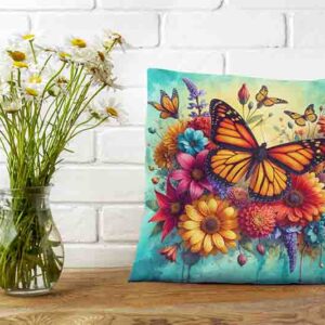Fundas de cojines para sillones de sala de mariposas Mod.Reina Monarca