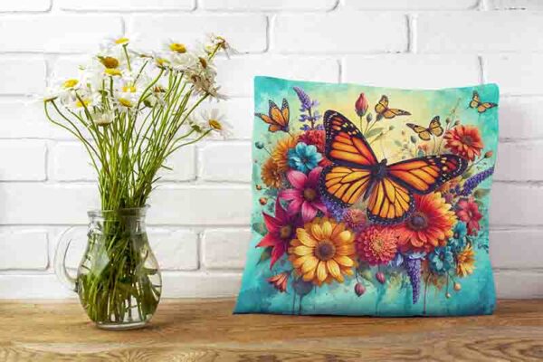 Fundas de cojines para sillones de sala de mariposas Mod.Reina Monarca