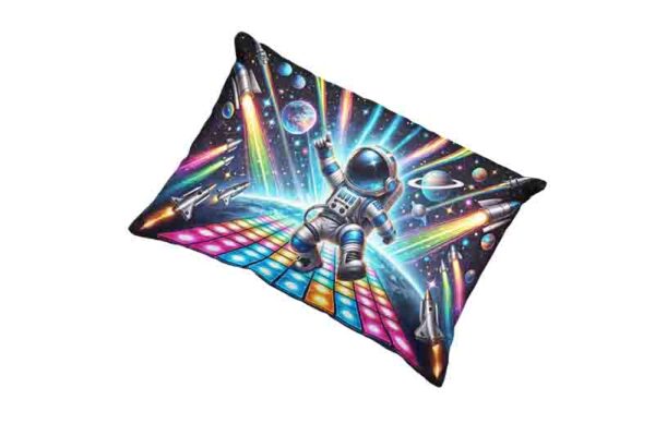 Fundas decorativas para almohadas decoracion astronauta Mod.Ritmo cósmico - Image 3