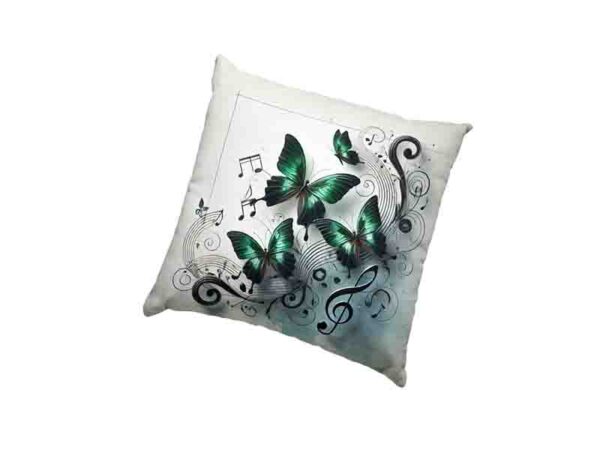 Fundas de cojines decorativos para muebles mariposas para decorar Mod.Ritmo de Alas Verdes - Image 3