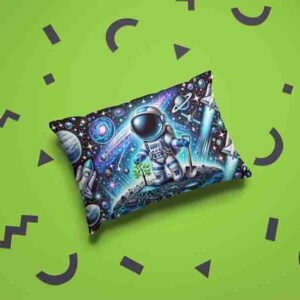 Funda para almohada larga tematica astronauta Mod.Semilla Estelar