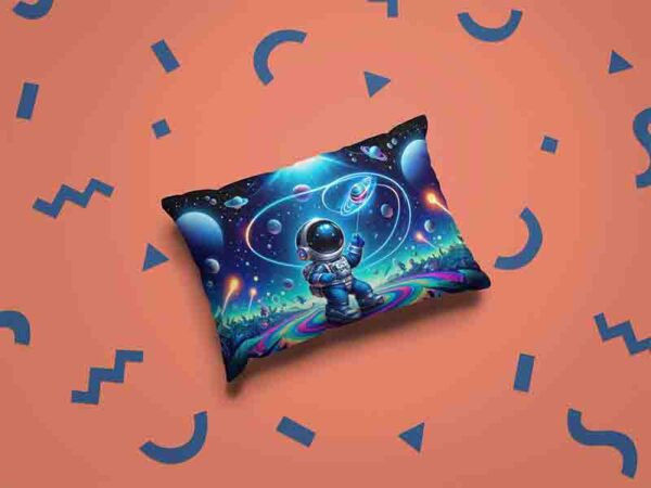 Fundas para almohadas economicas temática astronauta Mod.Sendero del Infinito - Image 3