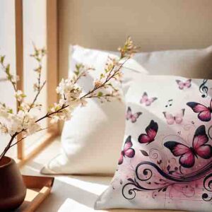 Fundas para cojines de sala decoración de mariposas Mod.Sinfonía Alada