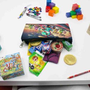 Lapicera de tela con cierre fiesta temática de dinosaurios MOD.TurboDino