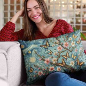Fundas para almohadas economicas de mariposas Mod.Viento de Estrellas