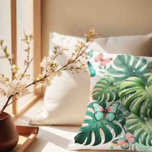 Cojín de mariposa decorativo para sala Mod.Vuelo Botánico