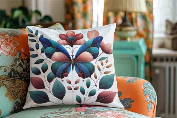 Cojines decorativos para cama mariposas para decorar Mod.Vuelo Elegante