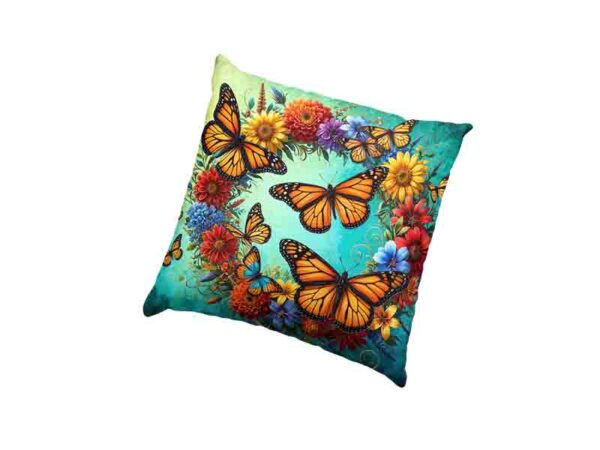 Fundas para cojines de sala de mariposas Mod.Vuelo Monarca - Image 4