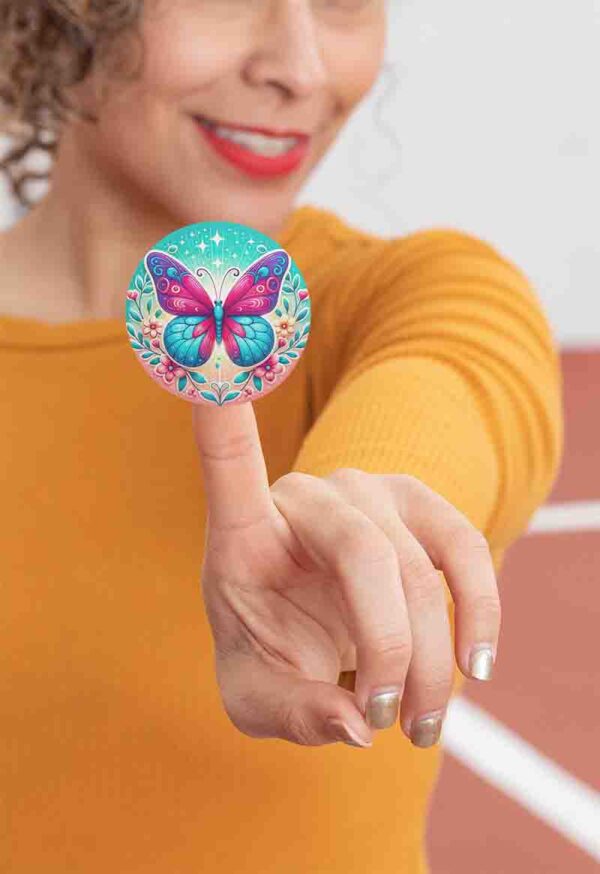 Etiquetas de mariposa Infantiles para recuerdo fiesta 10pz - Image 7
