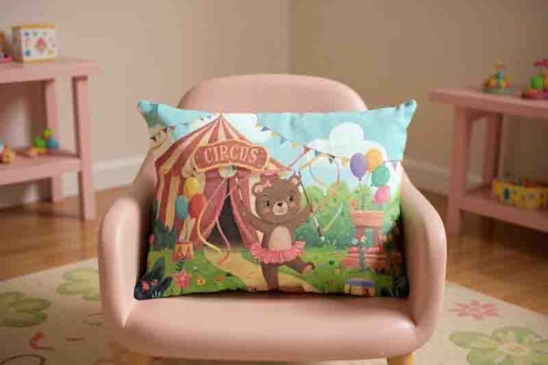 Funda para almohada de niños estilo Circo Mod. Kiut Osa Danzarina - Image 3