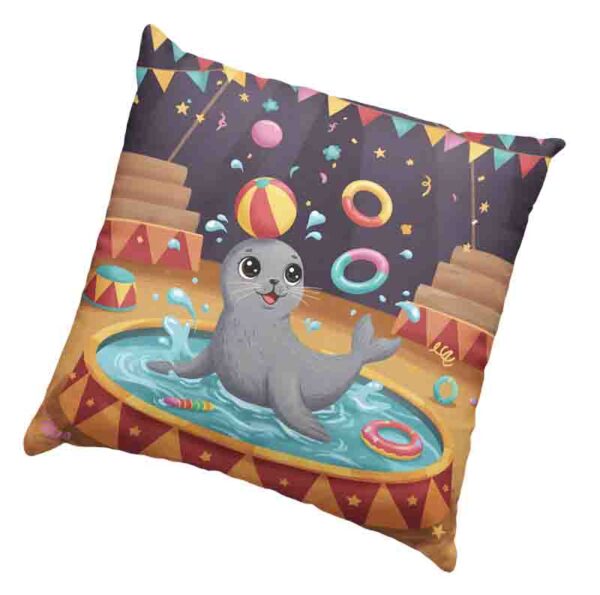 Cojín decorativo para cama de niños estilo circo mágico Mod. Kiut Splash Foca - Image 2
