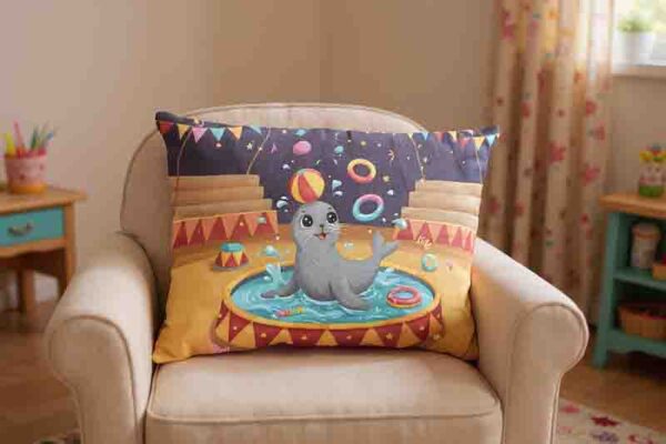 Funda de almohada decorativa de Circo para dormitorio Mod. Kiut Foquita Malabar