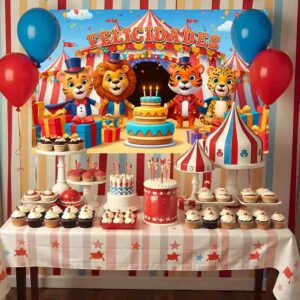 Decoración payasitos circo Backdrop fotos Mod. Circofiesta