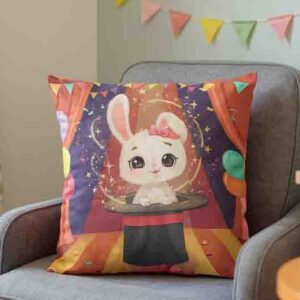 Cojin infantil para cama con diseño de circo alegres y cómodos Mod. Kiut Magibunny