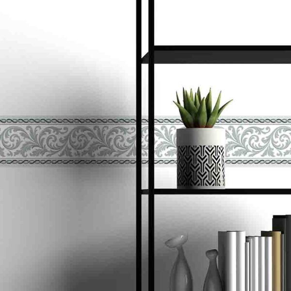 Cenefa Adhesiva Cadena Imperial Gris Decoración - Image 3