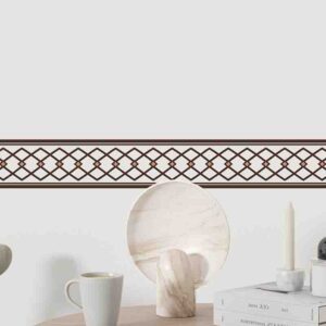Cenefa Adhesiva Diamante Marrón Para Pared O Muebles