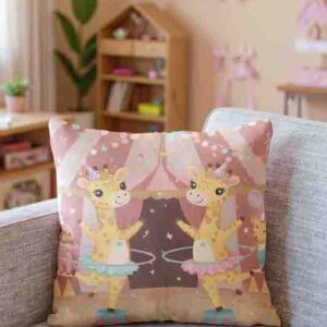 Cojín de circo divertido y colorido ideal para niños Mod. Kawaii Duo Gira-Gira