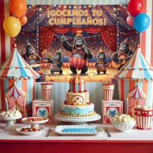 Backdrop  tematica de circo Mod. Día Divertido