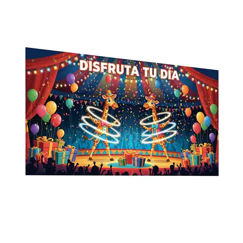 Decoración de circo Backdrop decoración Mod. Acróbatas Brillantes - Imagen 3