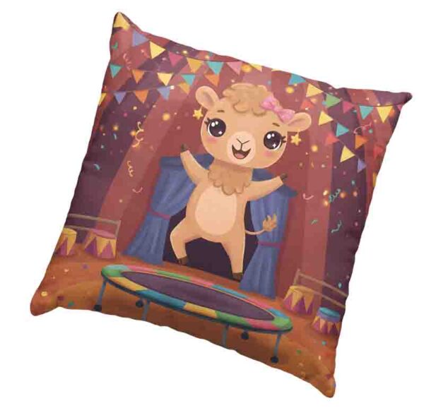 Cojín niños con estampado de circo Mod. Kawaii Salto Feroz - Image 2