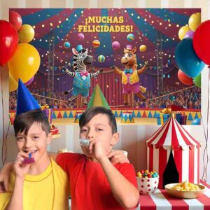 Backdrop photocall tematico decoracion de circo Mod. Brillín Show