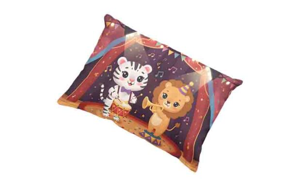 Funda almohada con circo para decorar cuartos infantiles Mod. Kawaii Melodía Peludita - Image 2