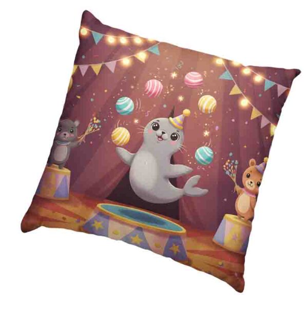 Cojín infantil con magia de circo Mod. Kawaii Foca Fun - Image 2