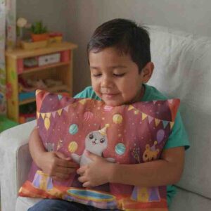 Funda para almohada estilo circo para niños Mod. Kawaii Show de Naricitas