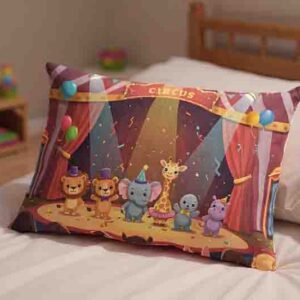 Funda de almohada de circo para cama infantil Mod. Kiut ¡Todos al Circo!