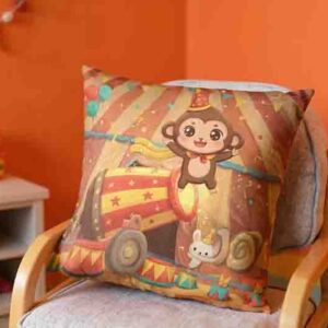 Cojín decorativo de circo encantado Mod. Kawaii Mono Boom