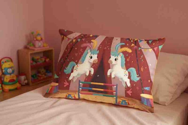 Funda para almohada con personajes de Circo Mod. Kiut Show Saltarín - Image 3
