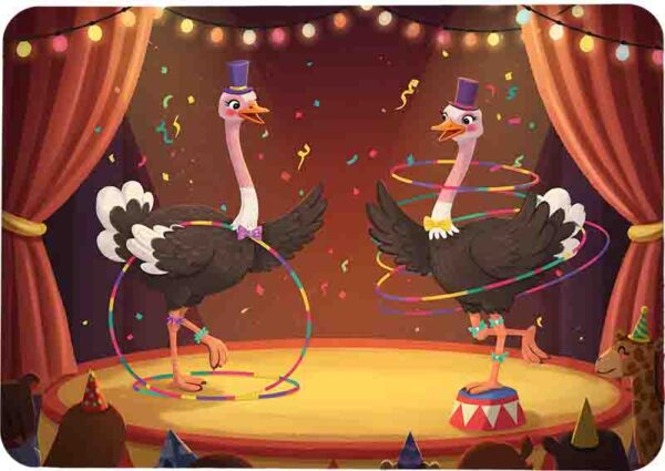 Mantelitos para mesa fiesta temática de circo Mod. Trapecín y Tin - Image 3