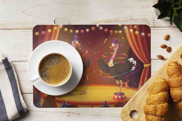 Mantelitos para mesa fiesta temática de circo Mod. Trapecín y Tin