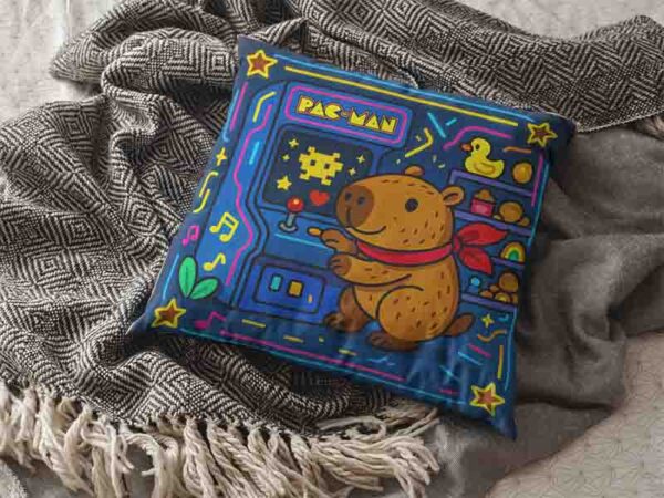 Cojín para niño decoración de capibara Mod.Arcapi Game - Image 3