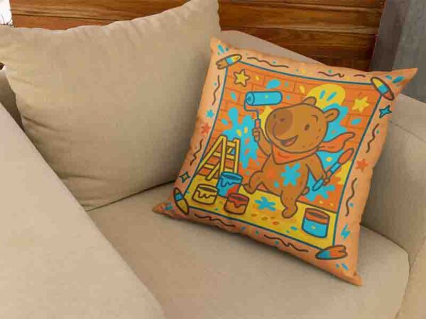 Bebe capibara cojines deco Mod.Artista en Acción - Image 2