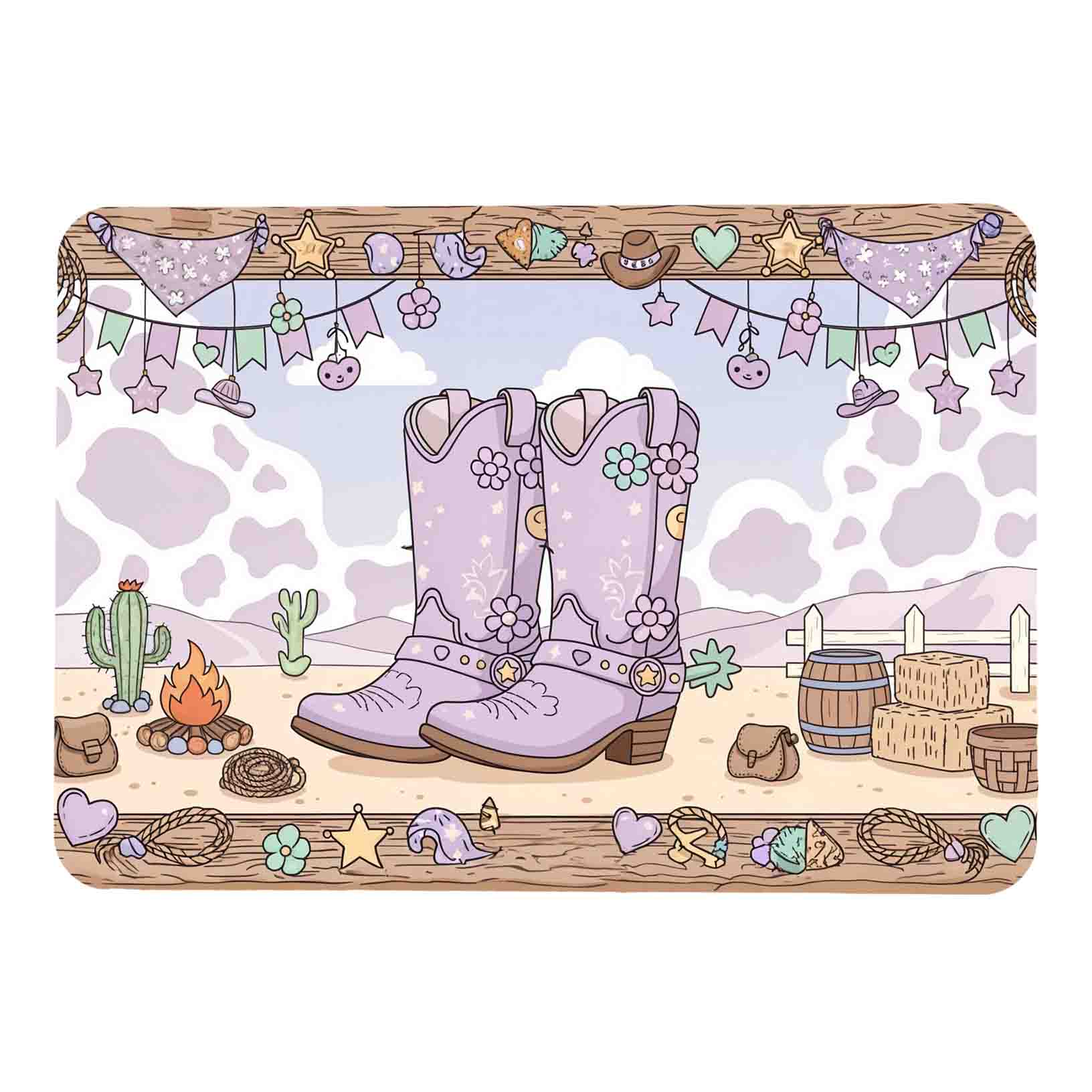 Mantel individual fiesta cowboy Mod. Botas Vaqueras - Imagen 3