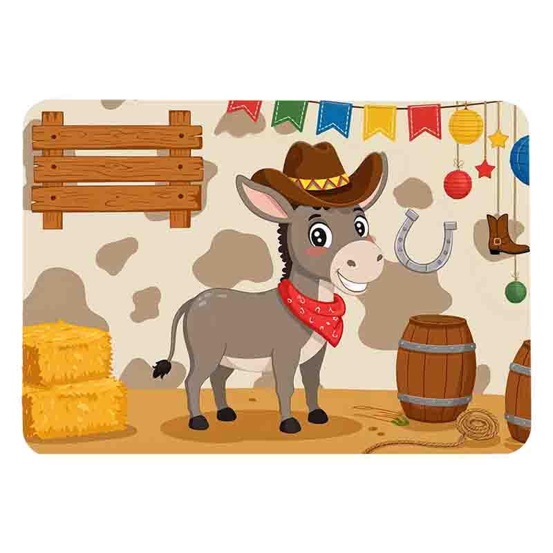 Mantel individual fiesta temática vaquera Mod.Burro del Rancho - Imagen 4