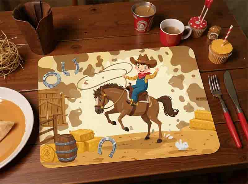 Manteles individuales fiesta vaquera Mod.Cabalgando