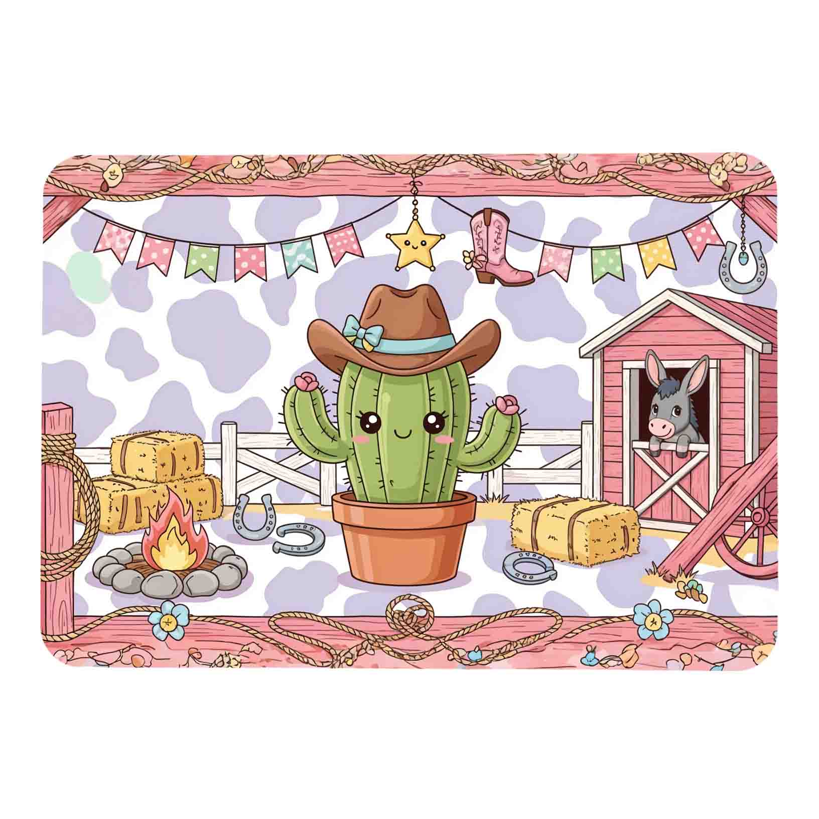 Manteletas cumpleaños vaquero Mod.Cactus del Oeste - Imagen 3
