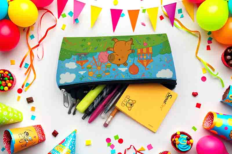 Coloreras de capibara para fiesta recuerdo dulcero Mod. Capi Diversión