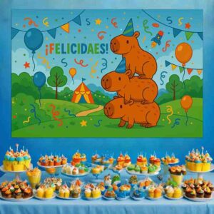 Backdrop fotos capibara cumpleaños Mod.CapiCirco